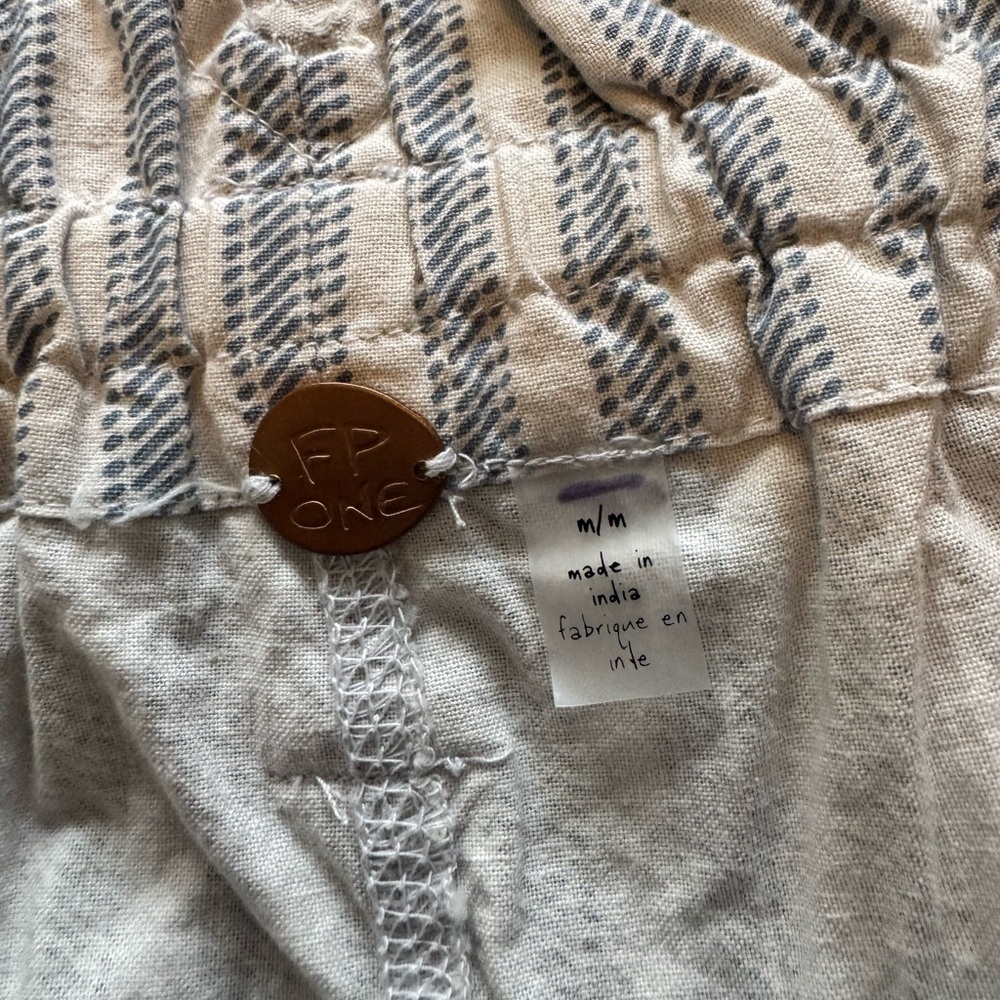 NEW Free People FP One Harriet Striped Shorts Blue White Size Medium NWT - Picture 5 of 8